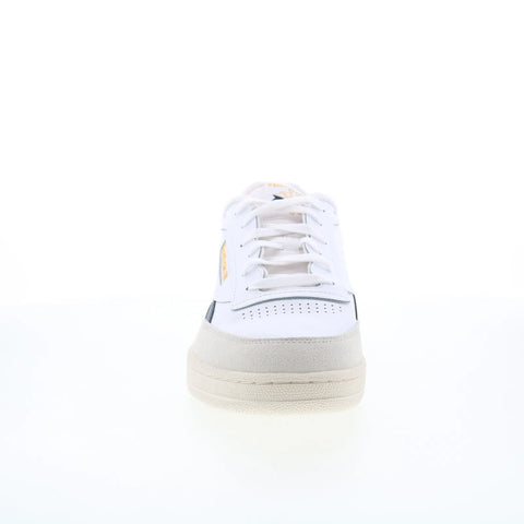Reebok Club C Revenge Mens White Leather Lace Up Lifestyle Sneakers Shoes