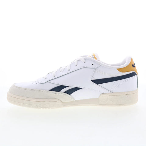 Reebok Club C Revenge Mens White Leather Lace Up Lifestyle Sneakers Shoes
