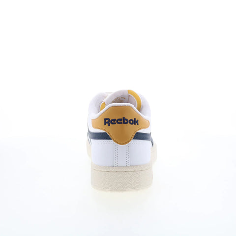 Reebok Club C Revenge Mens White Leather Lace Up Lifestyle Sneakers Shoes