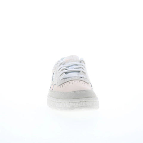 Reebok Club C Revenge Womens Beige Leather Lace Up Lifestyle Sneakers Shoes