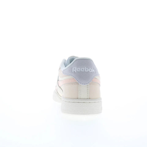 Reebok Club C Revenge Womens Beige Leather Lace Up Lifestyle Sneakers Shoes