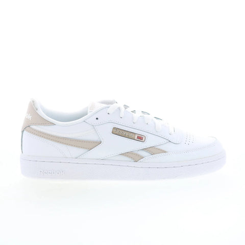 Reebok Club C Revenge Womens White Leather Lace Up Lifestyle Sneakers Shoes