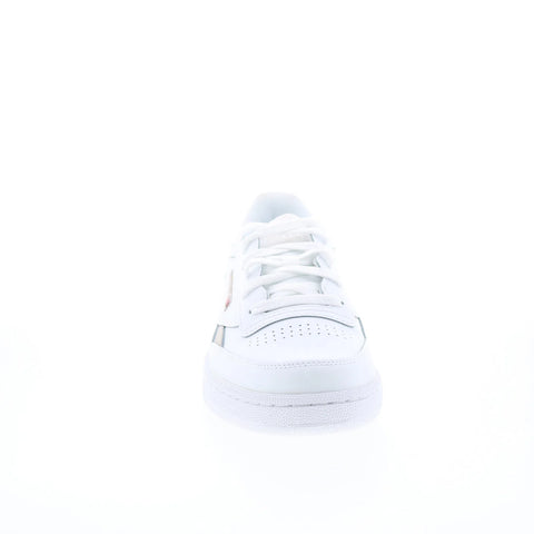 Reebok Club C Revenge Womens White Leather Lace Up Lifestyle Sneakers Shoes