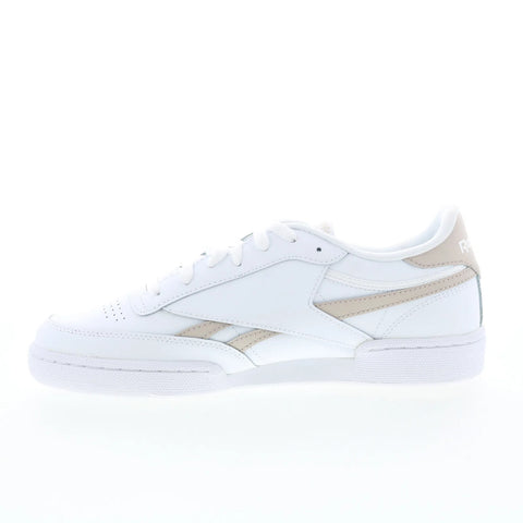 Reebok Club C Revenge Womens White Leather Lace Up Lifestyle Sneakers Shoes