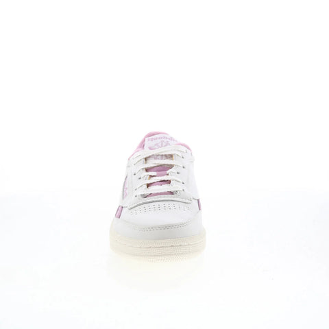 Reebok Club C Revenge Womens White Leather Lace Up Lifestyle Sneakers Shoes