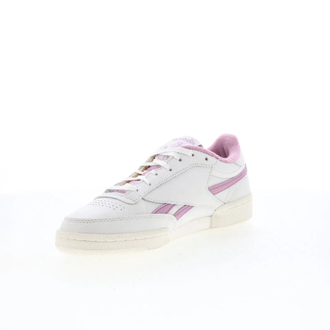 Reebok Club C Revenge Womens White Leather Lace Up Lifestyle Sneakers Shoes
