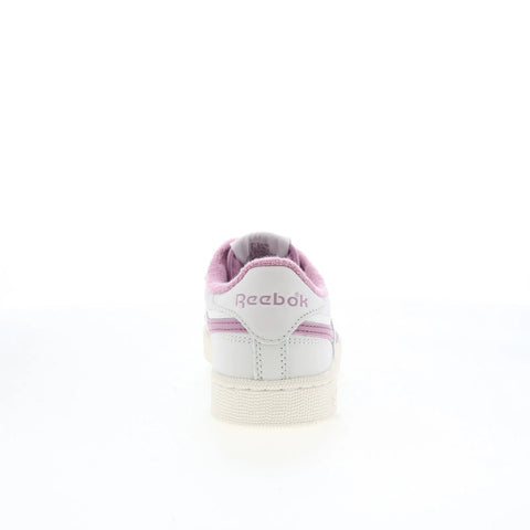 Reebok Club C Revenge Womens White Leather Lace Up Lifestyle Sneakers Shoes
