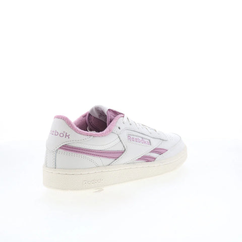 Reebok Club C Revenge Womens White Leather Lace Up Lifestyle Sneakers Shoes