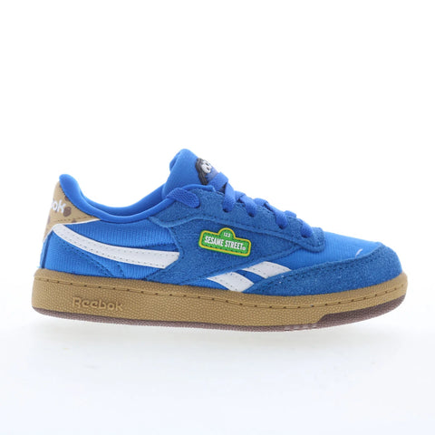 Reebok Club C Revenge Kids Blue Suede Lace Up Lifestyle Sneakers Shoes