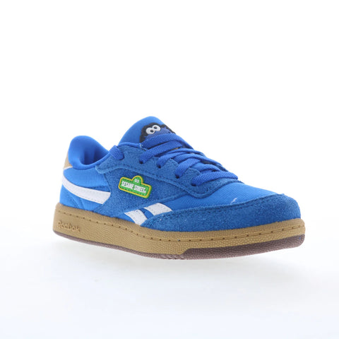 Reebok Club C Revenge Kids Blue Suede Lace Up Lifestyle Sneakers Shoes