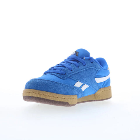 Reebok Club C Revenge Kids Blue Suede Lace Up Lifestyle Sneakers Shoes