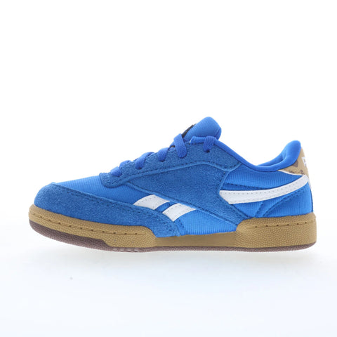 Reebok Club C Revenge Kids Blue Suede Lace Up Lifestyle Sneakers Shoes