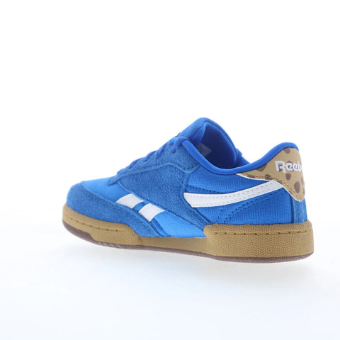 Reebok Club C Revenge Kids Blue Suede Lace Up Lifestyle Sneakers Shoes