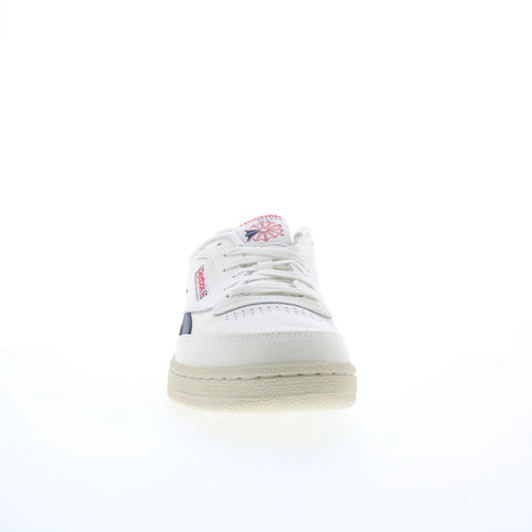 Reebok Club C Revenge Mens White Leather Lace Up Lifestyle Sneakers Shoes