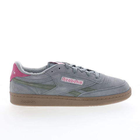 Reebok Club C Revenge Vintage Womens Gray Suede Lifestyle Sneakers Shoes
