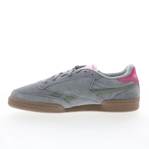 Reebok Club C Revenge Vintage Womens Gray Suede Lifestyle Sneakers Shoes