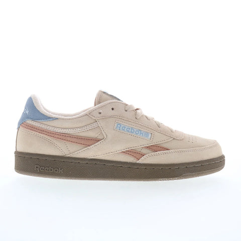 Reebok Club C Revenge Vintage Womens Beige Suede Lifestyle Sneakers Shoes