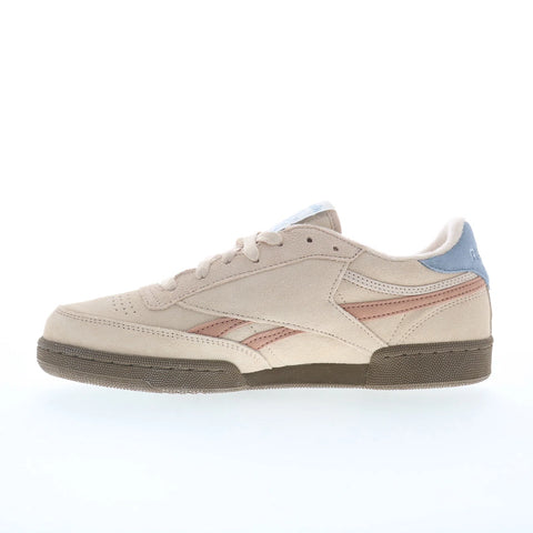 Reebok Club C Revenge Vintage Womens Beige Suede Lifestyle Sneakers Shoes