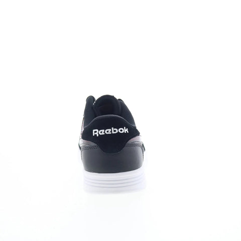 Reebok Club Memt Mens Black Leather Lace Up Lifestyle Sneakers Shoes