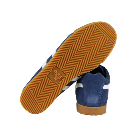 Gola Harrier Suede CMA192 Mens Blue Suede Lace Up Lifestyle Sneakers Shoes