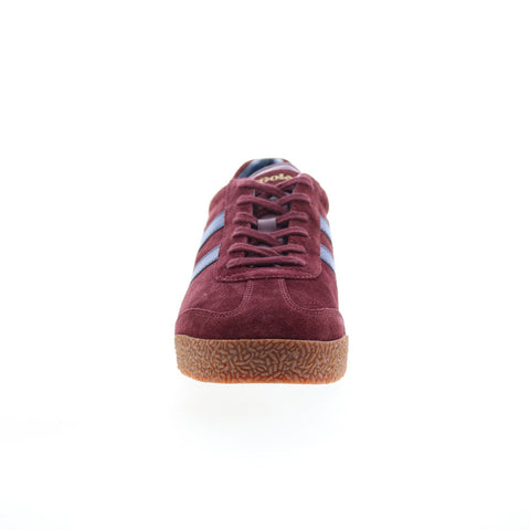 Gola Harrier Suede CMA192 Mens Burgundy Suede Lifestyle Sneakers Shoes
