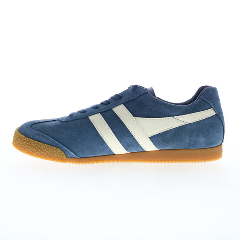 Gola Harrier Suede CMA192 Mens Blue Suede Lace Up Lifestyle Sneakers Shoes