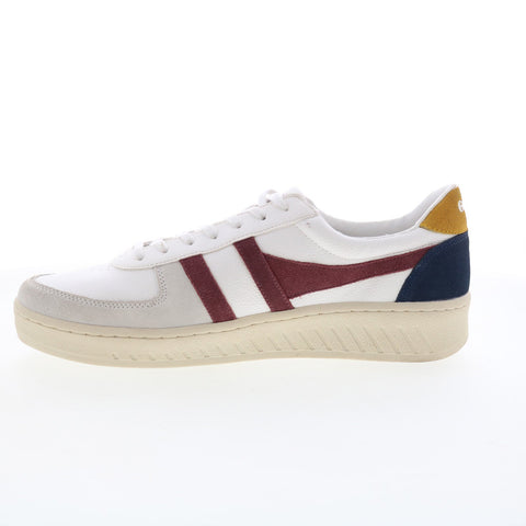 Gola Grandslam Trident CMA415 Mens White Suede Lifestyle Sneakers Shoes