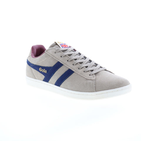 Gola Equipe Suede CMA495 Mens Gray Suede Lace Up Lifestyle Sneakers Shoes