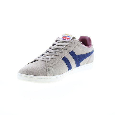Gola Equipe Suede CMA495 Mens Gray Suede Lace Up Lifestyle Sneakers Shoes