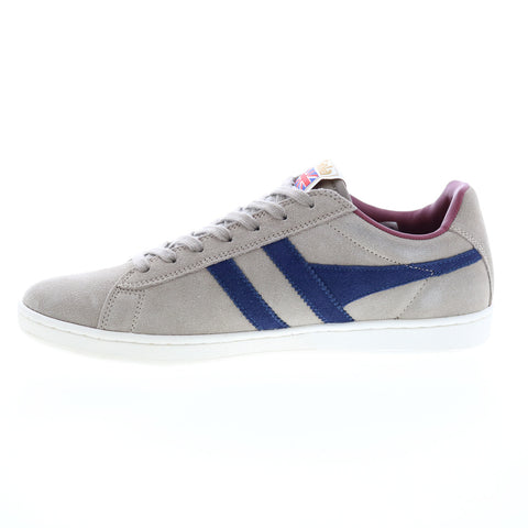 Gola Equipe Suede CMA495 Mens Gray Suede Lace Up Lifestyle Sneakers Shoes
