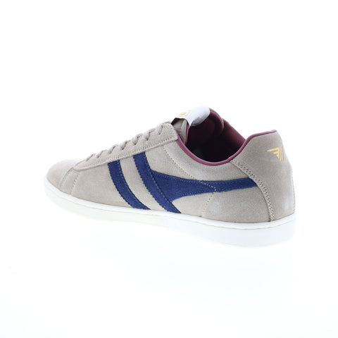 Gola Equipe Suede CMA495 Mens Gray Suede Lace Up Lifestyle Sneakers Shoes