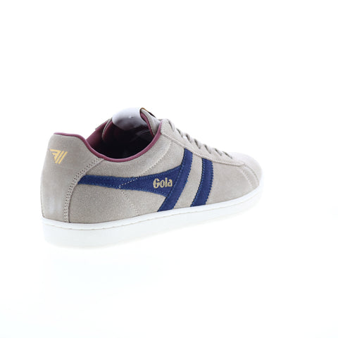 Gola Equipe Suede CMA495 Mens Gray Suede Lace Up Lifestyle Sneakers Shoes