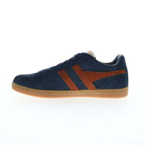 Gola Equipe Suede CMA495 Mens Blue Suede Lace Up Lifestyle Sneakers Shoes