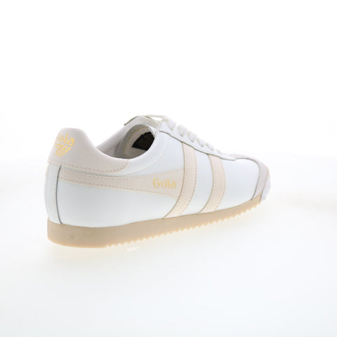 Gola Harrier 50 Leather CMA504 Mens White Leather Lifestyle Sneakers Shoes