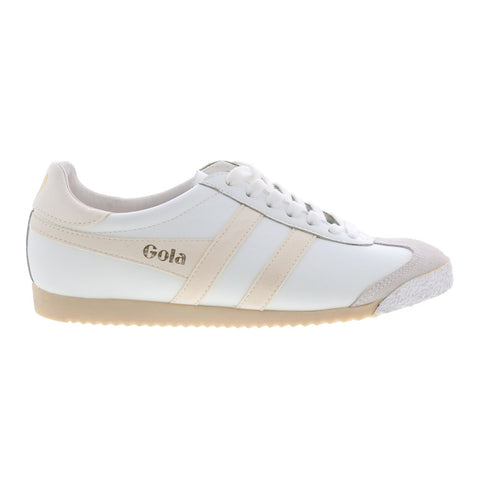 Gola Harrier 50 Leather CMA504 Mens White Leather Lifestyle Sneakers Shoes
