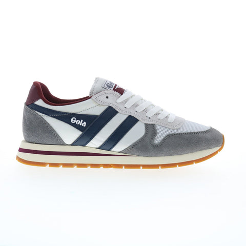 Gola Daytona CMA592 Mens Gray Suede Lace Up Lifestyle Sneakers Shoes