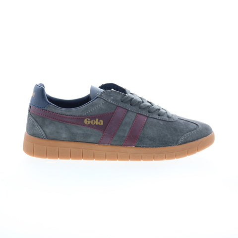 Gola Hurricane Suede CMB046 Mens Gray Suede Lace Up Lifestyle Sneakers Shoes