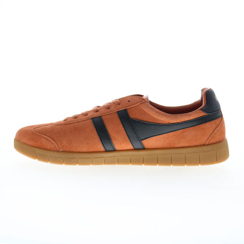 Gola Hurricane Suede CMB046 Mens Orange Suede Lifestyle Sneakers Shoes