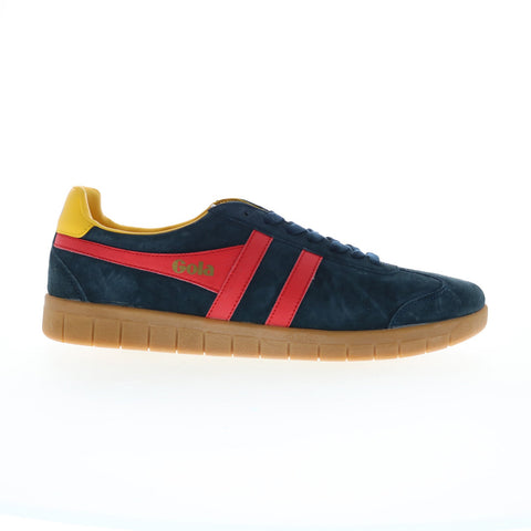 Gola Hurricane Suede CMB046 Mens Blue Suede Lace Up Lifestyle Sneakers Shoes