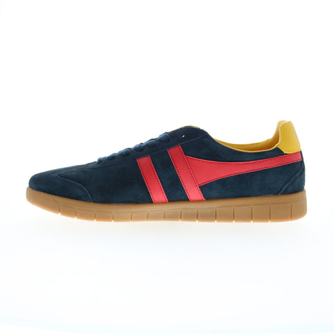 Gola Hurricane Suede CMB046 Mens Blue Suede Lace Up Lifestyle Sneakers Shoes