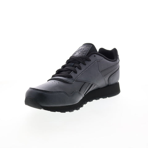 Reebok Classic Harman Run Mens Black Leather Lifestyle Sneakers Shoes