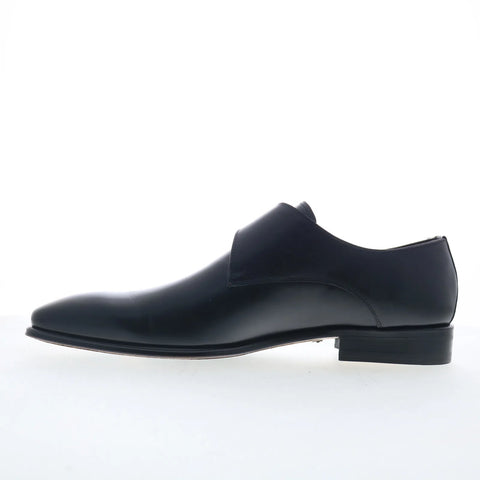 Mezlan Coimbra Leather Monk Strap Mens Black Loafers & Slip Ons Casua Shoes