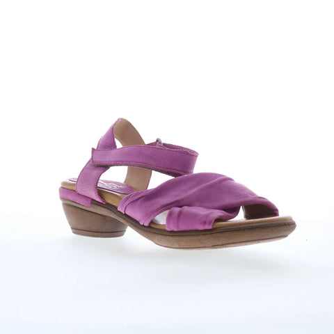 Miz Mooz Collette Womens Pink Leather Strap Heeled Sandals Shoes