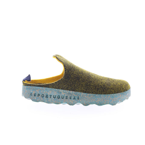 Asportuguesas Come COME023ASP-014 Womens Green Slip On Clog Flats Shoes