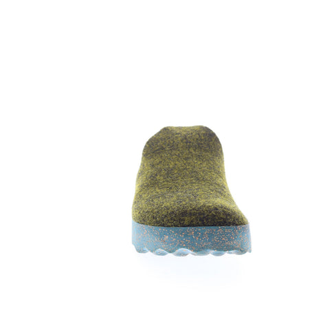 Asportuguesas Come COME023ASP-014 Womens Green Slip On Clog Flats Shoes