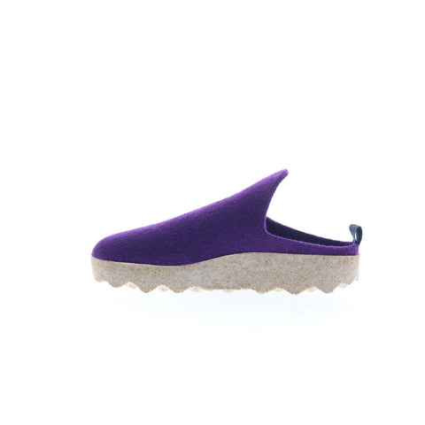 Asportuguesas Come COME023ASP-036 Womens Purple Slip On Clog Flats Shoes