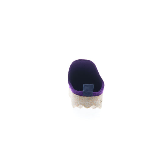 Asportuguesas Come COME023ASP-036 Womens Purple Slip On Clog Flats Shoes