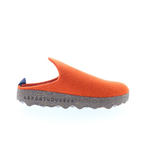 Asportuguesas Come COME023ASP-049 Womens Orange Slip On Clog Flats Shoes