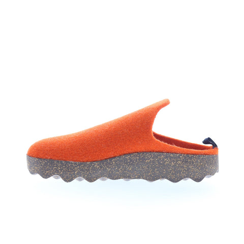 Asportuguesas Come COME023ASP-049 Womens Orange Slip On Clog Flats Shoes