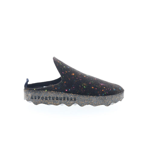 Asportuguesas Come COME023ASP-018 Womens Black Slip On Clog Flats Shoes
